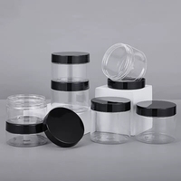 Pots vides en plastique PET crème cosmétique clair 30ML 50ML 80ML 100ML 120ML 150ML couvercle en plastique pour soins de la peau pour lotion en poudre libre