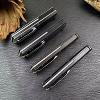 Couteau pliant tactique multifonctionnel de camping portable à lame droite avec poignée en alliage de zinc de haute qualité