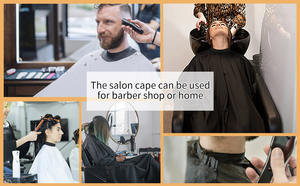 Prezzo all'ingrosso Salon Beauty Barber Shop Famous Branded Private labeled Hair Cutting Clothes For Men, Logo personalizzato Barber Cape - Product Image 5