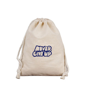 Emballage cadeau avec logo personnalisé, sac en mousseline biologique, sac en toile de coton avec cordon - Product Image 2