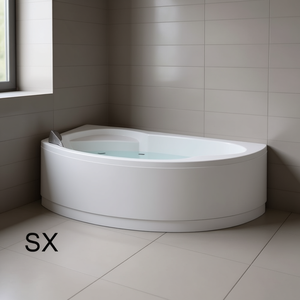 อ่างอาบน้ำมุมโค้งครึ่งวงกลมแบบอสมมาตร 165x85 Sx Hydro C Taps - Product Image 3