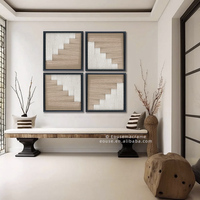 Moderne 20*20cm fil peinture écologique macramé tenture murale toile encadrée luxe fait à la main décor à la maison minimaliste EH2503006