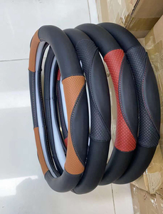 Housse de <span class=keywords><strong>volant</strong></span> universelle en <span class=keywords><strong>cuir</strong></span> véritable pour voiture, 38 <span class=keywords><strong>cm</strong></span>, pour grossistes sportifs - Product Image 2