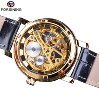 WINNER Jam Tangan Pria Bermerek Teratas Desain Dial Retro Openwork Jam Tangan Modis Jam Tangan Mekanis Angka Romawi Relogio Masculino