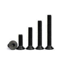 Sekrup Kepala Countersunk CSK Hex Drive DIN7991 M5 M6 M8 M10 Baja Tahan Karat A2 304 Lapisan Oksida Hitam, Sekrup Allen Kepala Datar