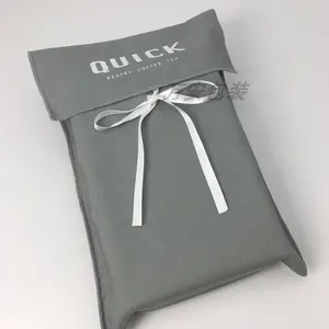 定制大集尘袋棉礼品袋，带翻盖斜纹棉信封袋，用于礼品包装