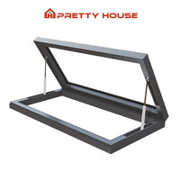 Puits de lumière LED intelligent moderne de haute qualité avec cadre à persiennes en alliage d'aluminium, ouverture battante pour entrepôt et usage extérieur