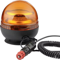 Balise LED rechargeable ambre avec base magnétique et fixation à ventouse, lumière stroboscopique, 7 modes clignotants, télécommande pour utilisation en véhicule