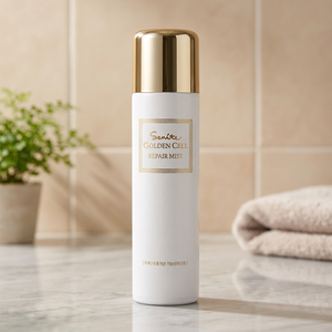 Spray Facial Vegano Golden Cell Repair Mist, Líquido Antienvejecimiento e Iluminador, 120 ml, para Piel Grasa y Sensible, Suministro OEM FCFJ010201 - Product Image 3