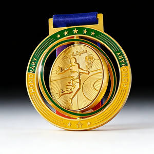 Medallas Deportivas 3D Personalizadas, Premios Personalizados en Color Oro y Plata para Competiciones de Baloncesto y Regalos Promocionales Corporativos - Product Image 1