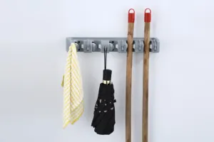 Mop And Broom Holder Wall Mount Broom Organizer Mop Hanger Home Kitchen Accessories Storage Holders Racks Multifunction