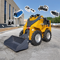 Spedizione Gratuita Mini Skid Steer Loader, Pala Gommata Economica per Fattoria, Motore CE EPA, Caricatore Compatto Diesel