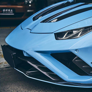 Nouvel état sec préimprégné en Fiber de carbone Kit de carrosserie de voiture séparateur de becquet avant diffuseur de lèvre de pare-chocs pour <span class=keywords><strong>Lamborghini</strong></span> <span class=keywords><strong>Huracan</strong></span> <span class=keywords><strong>EVO</strong></span> RWD - Product Image 5