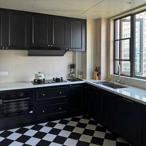 Armoires de cuisine écologiques personnalisées résistantes à l'eau pour toute la maison, panneaux de particules, design moderne, multifonctionnels - Product Image 1