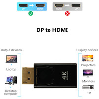 Adaptateur 4K 30Hz UHD vers HDMI Mâle vers Femelle, Convertisseur DP vers HDMI avec Audio Benfei pour Lenovo Dell HP