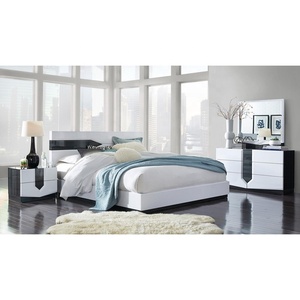 NOVA 1904AA050 Meubles <span class=keywords><strong>de</strong></span> maison Flèche noire et blanche Ensemble chambre Queen / King Size avec fonction <span class=keywords><strong>de</strong></span> rangement - Product Image 1