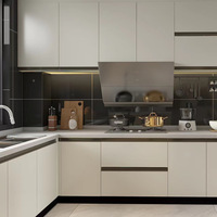 Lemari Dapur Manila Luxury Villa Anti Api Berbahan Aluminium Honeycomb Tebal 18mm Ramah Lingkungan Tahan Air Desain Modern Elegan