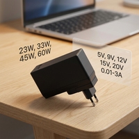 Alimentation électrique AC/DC 5V 9V 12V 15V 20V 0.4A 2A 15W 27W 36W 45W 60W avec prise US EU AU UK, adaptateur de charge rapide USB PD 3.0 pour appareil photo