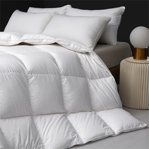 Sang trọng ngỗng xuống Duvet Vua Kích thước tất cả các mùa lông xuống Duvet với 100% bông Bìa rắn màu trắng - Product Image 2