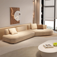 Canapé d'angle modulaire en L de luxe moderne avec structure en bois, en velours de haute qualité pour salon, appartement et villa, rembourrage en mousse