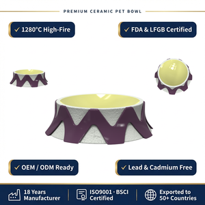 Comederos de Cerámica Antideslizantes, Resistentes, Hechos a Medida, de Lujo, Modernos, Impermeables y Fáciles de Limpiar para Perros y Gatos Pequeños y Medianos - Product Image 1