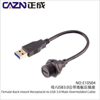CAZN – câble de raccordement étanche IP67 Type C Type C 3.1 Micro USB pour montage extérieur, rallonge circulaire mâle/femelle