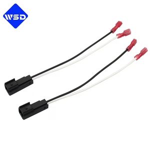 Faisceau de câbles audio pour haut-parleur de porte de voiture à 2 broches, terminal femelle à fourche, câble en cuivre blanc et noir pour stéréo de porte de camion et SUV - Product Image 3