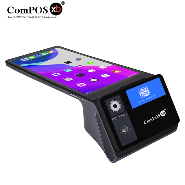 Touch Screen Fingerprint Handheld Mobile POS Terminal NFC Bluetooth USB Android 14 Dual Displays Thermal Printer 3GB RAM 16GB