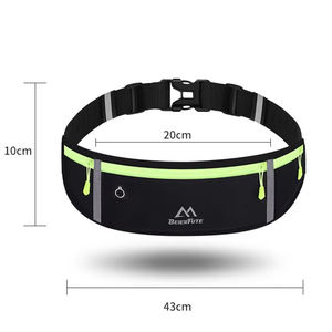 Riñonera deportiva unisex para entrenamiento de gimnasio, nuevo diseño, material reflectante para correr, cierre de cremallera de nailon, logotipo de viaje - Product Image 2