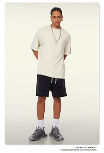 T-shirt Homme Été 2026 Col Rond Ample Anti-bactérien Respirant Haute Qualité Uni Manches Courtes Style Américain - Product Image 3