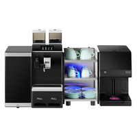 Cafetera de Pantalla Grande, Prepara 16 Bebidas, Latte, Espresso, Restreto, Cafetera Automática de un Toque, Cafetera de Leche