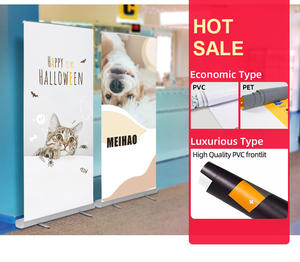 Taşınabilir rulo ekran reklam alüminyum widebase özel baskı promosyon rulo afiş standı - Product Image 5