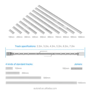 AUTORAIL Ensemble de rails coulissants d'épissage pour moteur de rideau motorisé électrique Smart Home