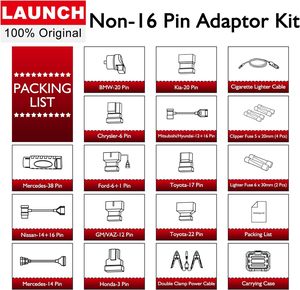 LAUNCH Universal Car <b>Diagnostic</b> Adapter Kit OBD1 Connector Set 12V USB for Old Vehicle - Product Image 3
