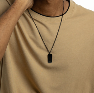 Collana con Ciondolo Personalizzato in Acciaio Inossidabile 'Impossibile Fino alla Consegna' per Gioielleria Maschile all'Ingrosso - Product Image 6