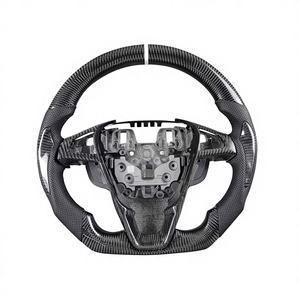 Volant de course sport en fibre de carbone véritable personnalisé pour <span class=keywords><strong>Ford</strong></span> Trim EcoBoost GT/Shelby GT350/Focus 2013 2014 2015 2016 2018 - Product Image 2
