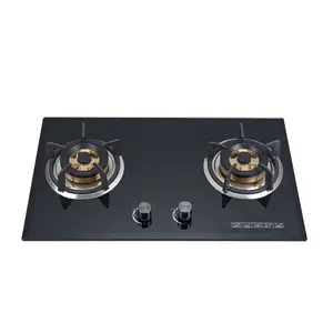 double burner tempered glass gas hob 30 inch built in gas cooktop high powerful kitchen cooker