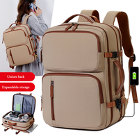 Tas Ransel Bisnis Custom Logo Grosir, Kapasitas Besar, Tahan Air, untuk Laptop dan Perjalanan