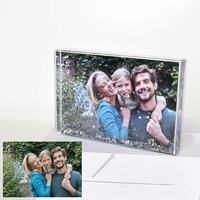 Venta Especial: Marco de Fotos Acrílico Transparente de 4x6 Pulgadas con Líquido Brillante, Impresión UV Personalizada, Portafotos de Sobremesa, Venta al Por Mayor