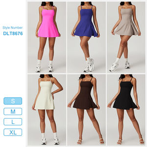 Vestido de Tenis para Mujer DLT8676, Vestido Deportivo con Pantalones Cortos y Sujetador, Vestidos Deportivos de Golf para Mujer, Ropa de Yoga - Product Image 4