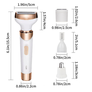 Depiladora Eléctrica Inalámbrica 4 en 1 para Mujer, Multifuncional, Recortadora de <span class=keywords><strong>Vello</strong></span> Púbico, Depiladora Facial, para Autos y Casas Rodantes - Product Image 5