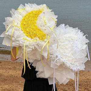 Eternal Rose large moon Bouquet Valentine's Day Anniversary <b>Gift</b> for Girlfriend and Wife high-end <b>gift</b> with <b>gift</b> <b>box</b> - Product Image 2