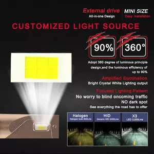 Ampoule de phare LED X3 35W 10000LM H4 H7 H11 H11b pour Audi pour A4 <span class=keywords><strong>Transit</strong></span> - Product Image 3