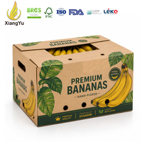 Boîte d'emballage personnalisée pour bananes, carton ondulé avec trous de ventilation pour l'exportation et le transport de fruits frais, fournisseur