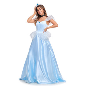 Robe <span class=keywords><strong>de</strong></span> princesse <span class=keywords><strong>pour</strong></span> femmes, Costume <span class=keywords><strong>de</strong></span> personnage <span class=keywords><strong>de</strong></span> Cosplay d'halloween en Polyester, robe <span class=keywords><strong>de</strong></span> fête bleue <span class=keywords><strong>de</strong></span> conte <span class=keywords><strong>de</strong></span> <span class=keywords><strong>fées</strong></span> <span class=keywords><strong>pour</strong></span> <span class=keywords><strong>adultes</strong></span> - Product Image 2