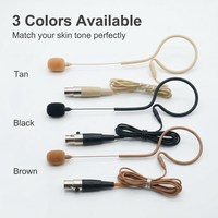 MX153 Single Ear Hook Oortje Microfoon 4-pins Mini TA4F voor Draadloze Bodypack 3 Kleuren voor Podium Live Streaming Presentatie