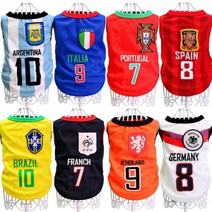 Veste pour chien Coupe du Monde de football Printemps-Été Teddy Golden Retriever Samoyed Logo de l'équipe Numéro du joueur Nom du pays Vêtements - Product Image 2