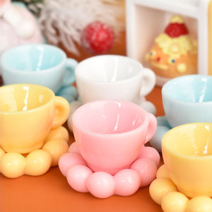 Miniature de tasse en résine Cloud Plate, accessoires décoratifs pour maison de poupée, vaisselle de cuisine DIY avec colle crème, artisanat en résine - Product Image 3
