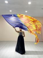 Nouvelle louange en mousseline de soie gaze Performance multicolore rectangulaire dégradé culte drapeau accessoires de danse