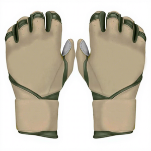 Gants de frappeur de baseball professionnels en cuir à prise confortable pour droitier, personnalisables, de haute qualité, durables et respirants - Product Image 1